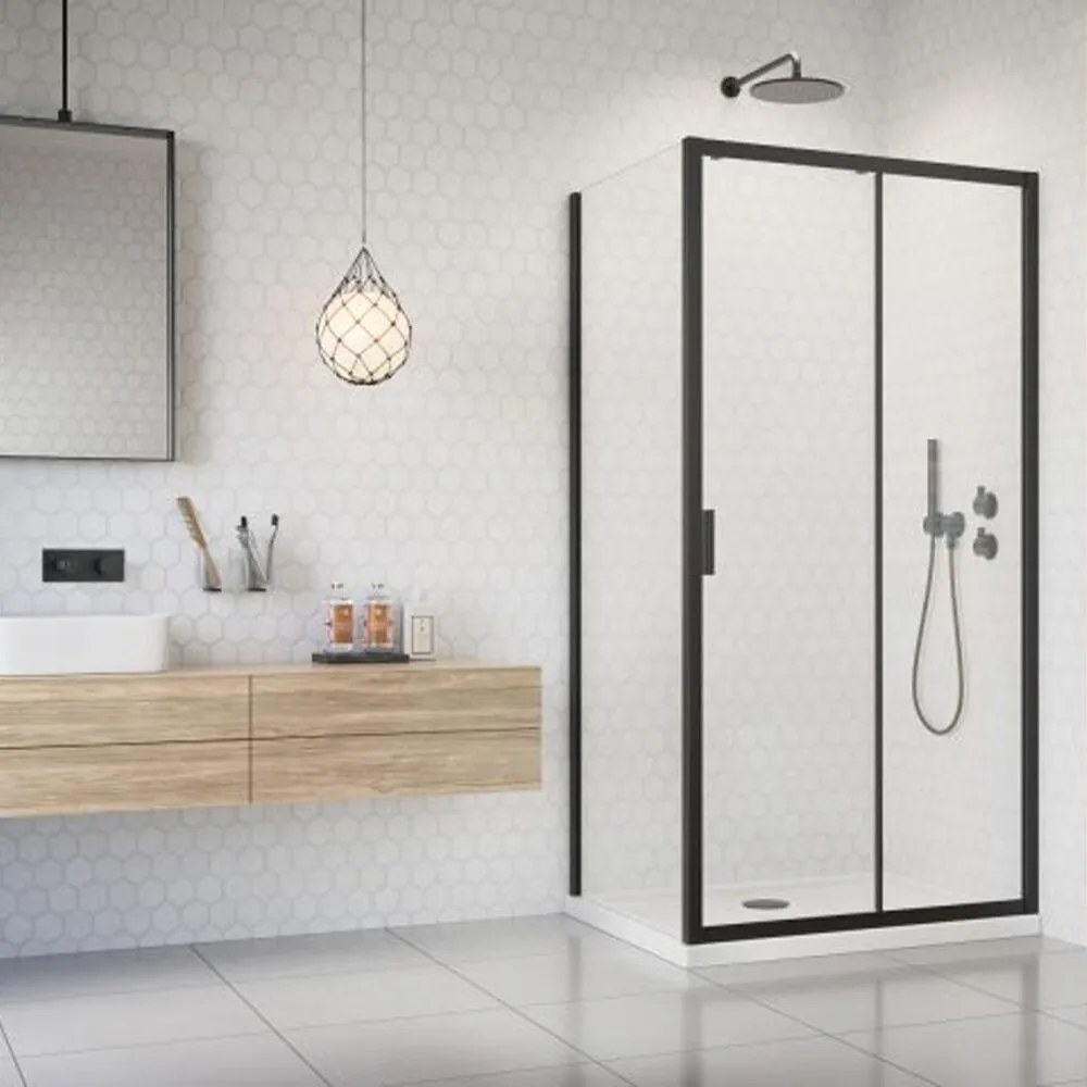 Cabina de dus patrata cu usa batanta Radaway Torrenta 80x80 cm crom-transparent orientare dreapta