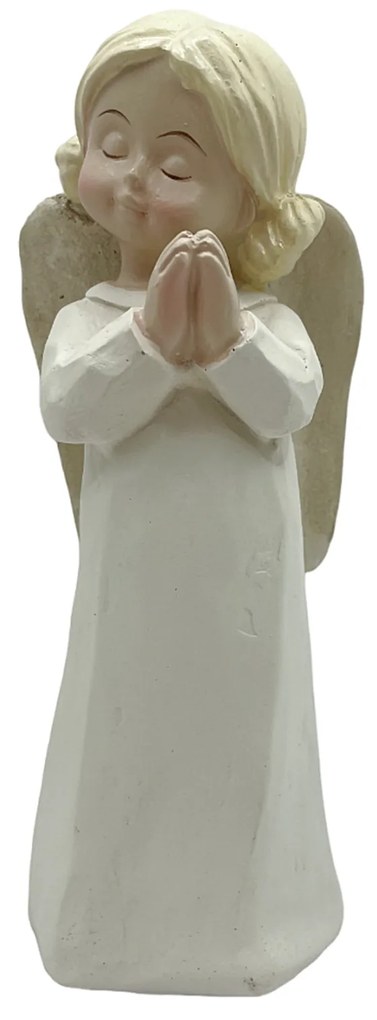 Figurina Inger rugandu-se, Delia, Bej, 15cm