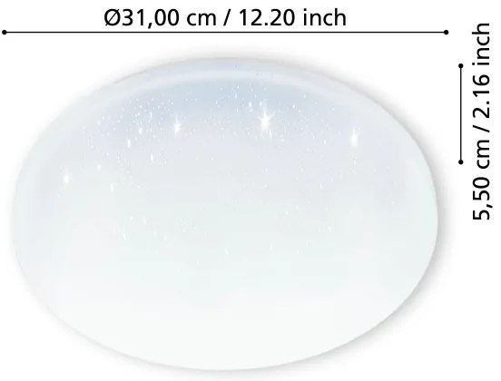 Plafonieră LED pentru baie FRANIA LED/18W/230V IP44 Eglo 900363
