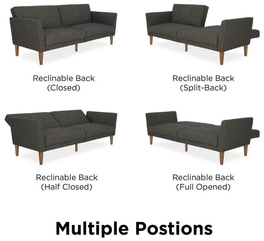 Canapea extensibilă gri 205 cm Regal - Novogratz