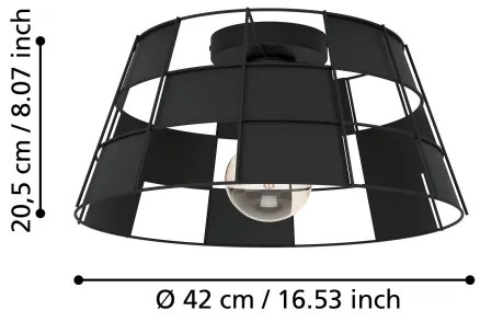 Plafonieră Eglo 43891 PONTEFRACT 1xE27/40W/230V