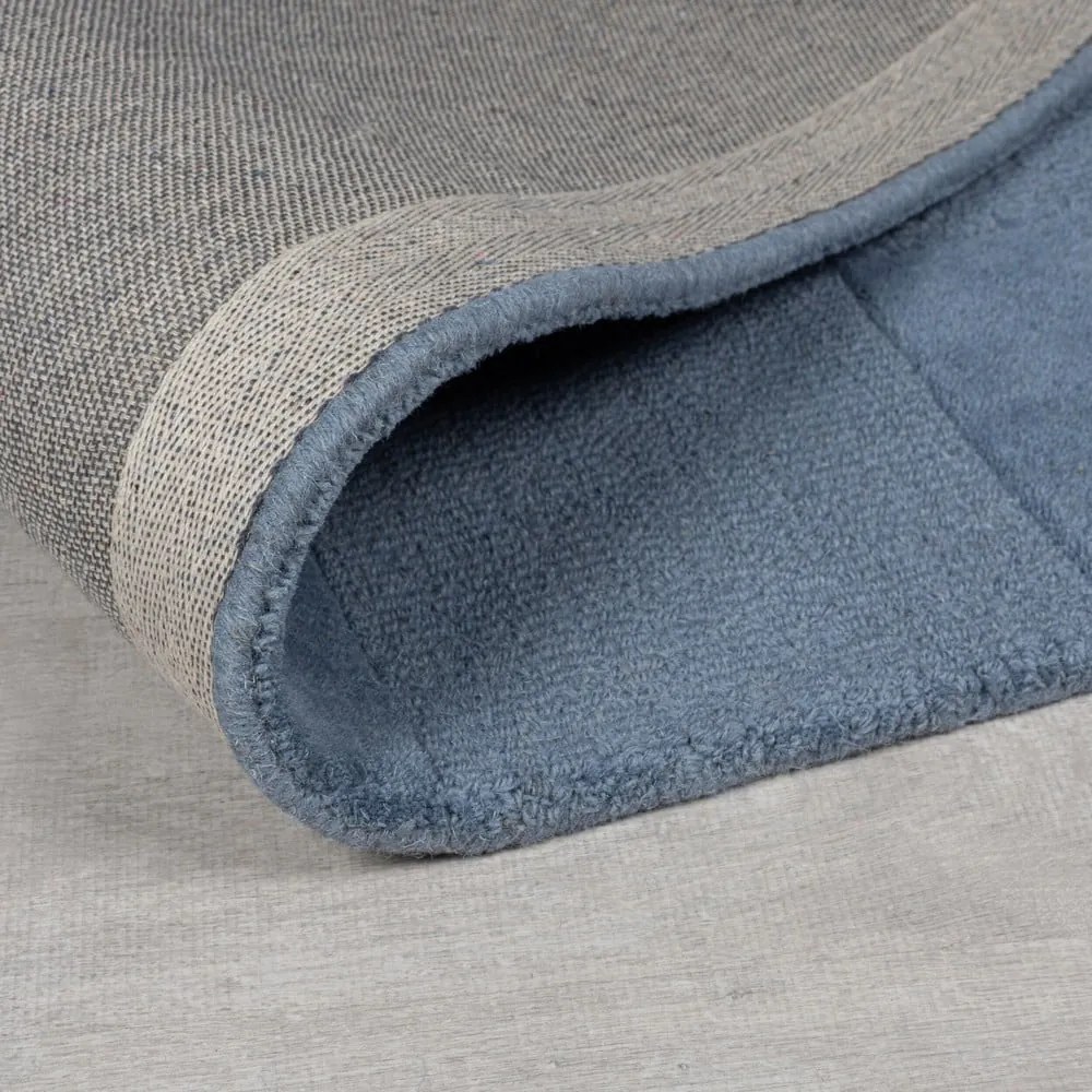 Covor albastru închis țesut manual din lână 120x170 cm Checkerboard – Flair Rugs