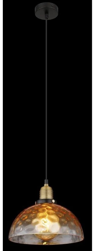 Pendul design decorativ SALVY D-24,7cm negru/chihlimbar