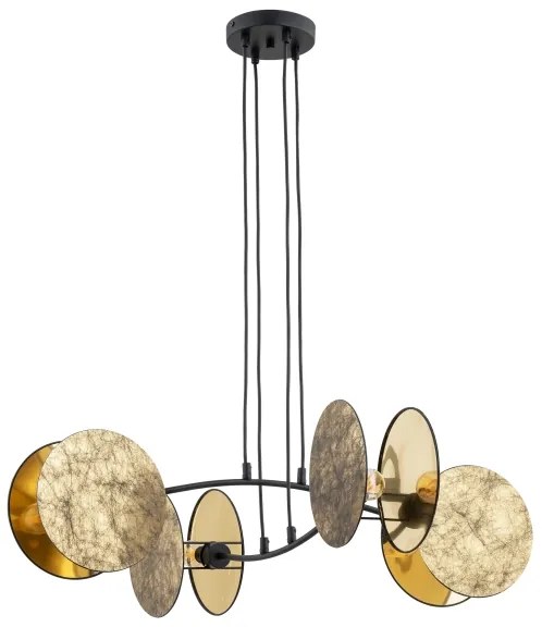 Lustră pe cablu MOTIF 4xE27/15W/230V auriu