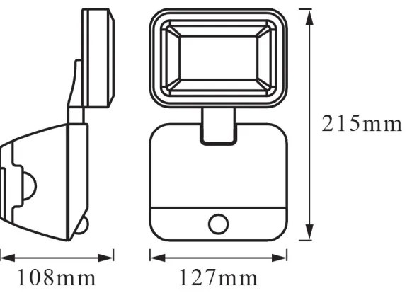 Osram - Proiector LED de perete pentru exterior cu senzor de mișcare BATTERY LED/4W/4xD IP54