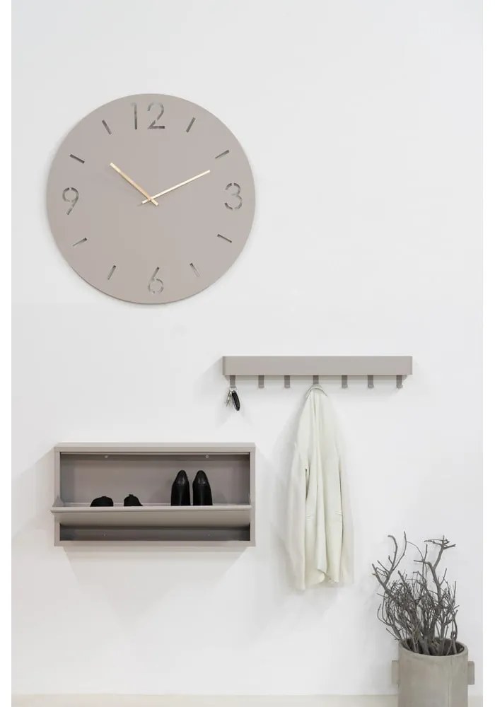 Cuier de perete taupe cu raft din metal 72 cm Dax Play – Spinder Design