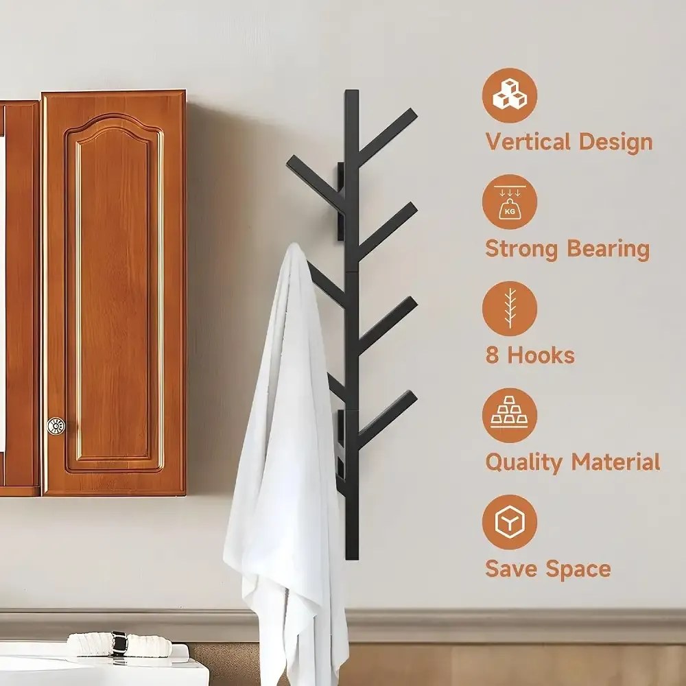 Cuier de perete metal 100 cm Three Homs, alb