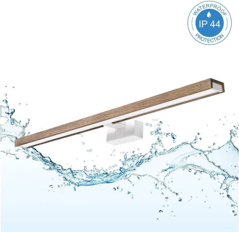 Brilagi-LED Lumină pentru oglindă de baie 3 în 1 WOODY MIRROR LED/15W/230V 80 cm IP44 alb/stejar