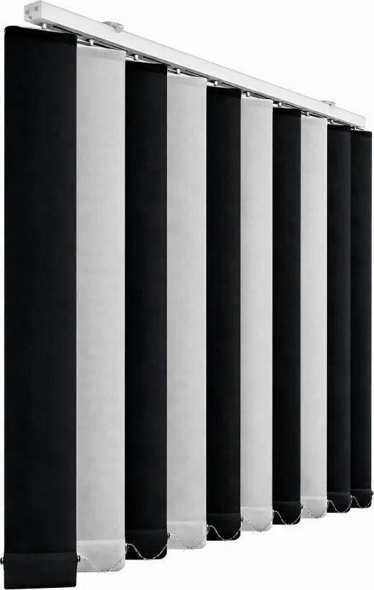 Jaluzele verticale blackout 2 culori negru / gri deschis – Stella 8100 / 8270