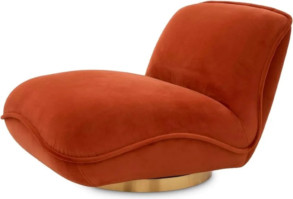 Fotoliu pivotant design elegant LUX Relax, portocaliu