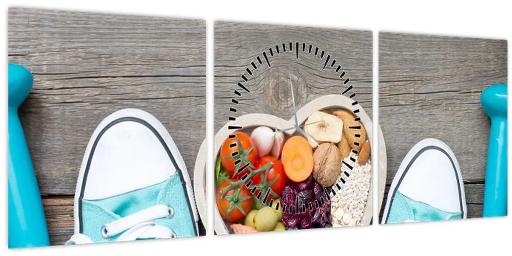 Tablou - Condiție sănătoasă (cu ceas) (90x30 cm)