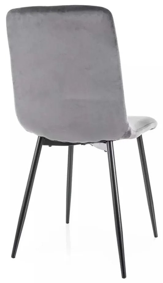 Scaun de bucătărie Freville Velvet, gri