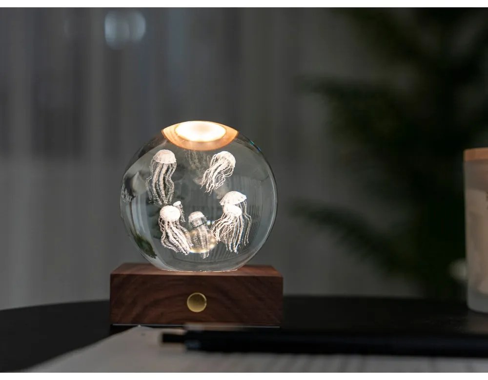 Decorațiune luminoasă maro închis cu USB Amber – Gingko