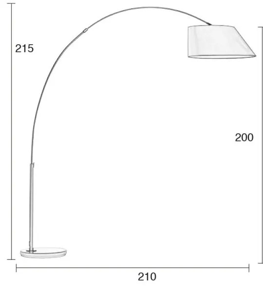 Lampadar Zuiver Arc, negru