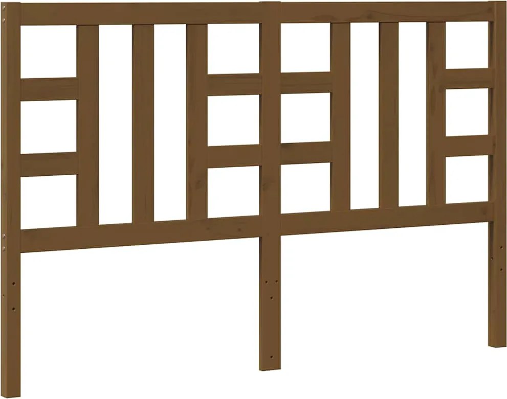 vidaXL Tăblie de pat, maro miere, 146x4x100 cm, lemn masiv de pin