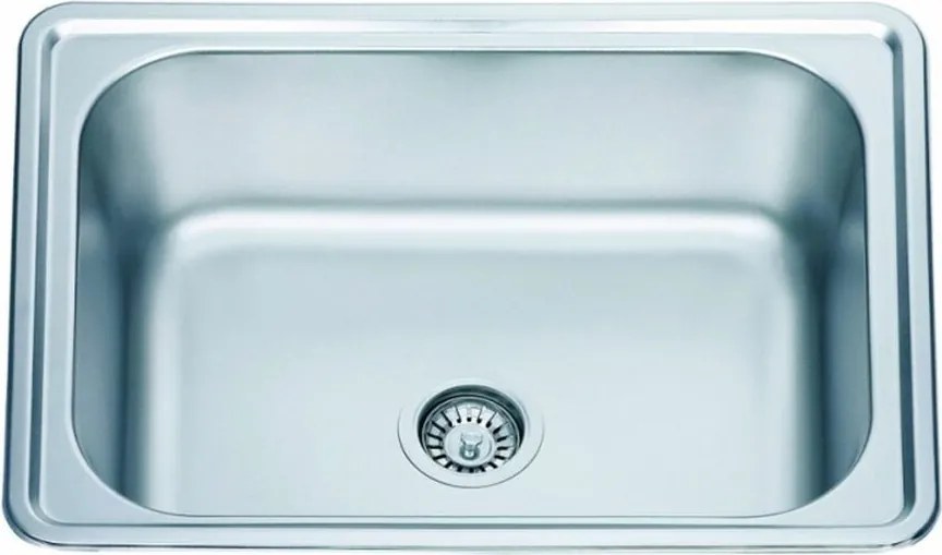 Chiuveta inox Inter Ceramic cu o cuva finisaj inox lucios 63.5x46.5 cm