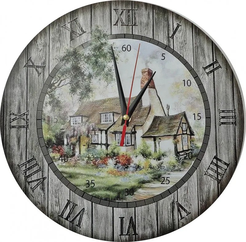SENTOP | Ceas de perete din lemn Cottage - HORNET