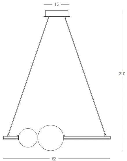 Lustră LED pe cablu dimabilă LED/11W/230V negru Zambelis 22109