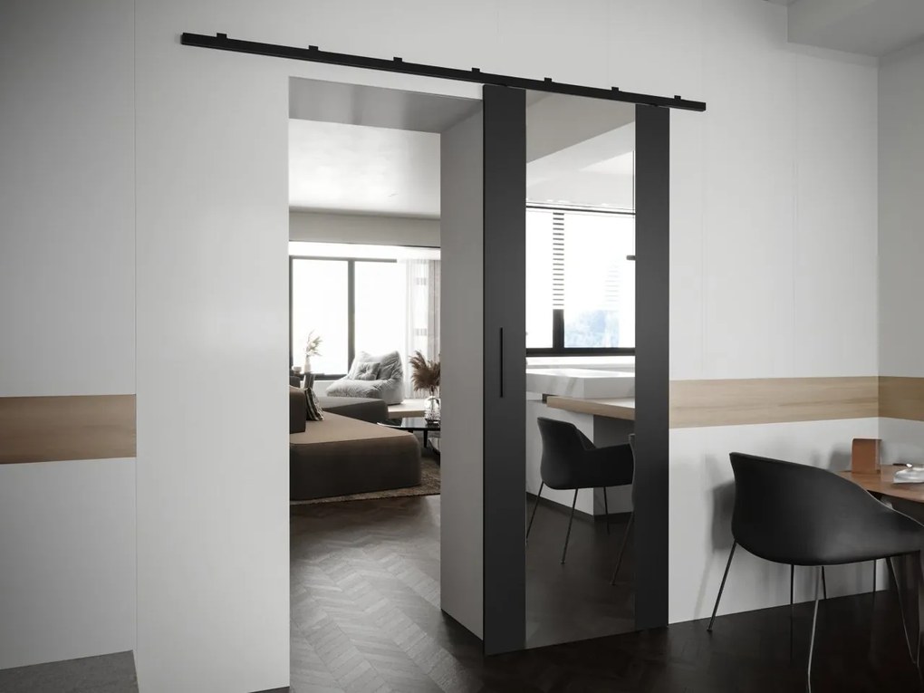 Uși culisante Kowesa 70 II (Negru) (cu oglindă). Promo -17%. 1104664