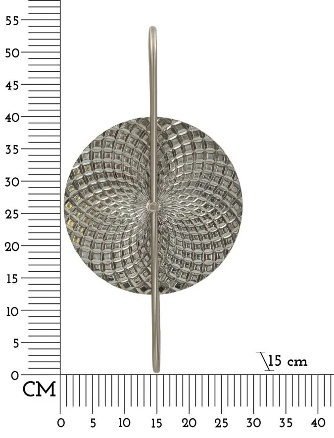 Mauro Ferretti Lampa De  Perete Argintie cm 28X15X54 | Aosom Romania