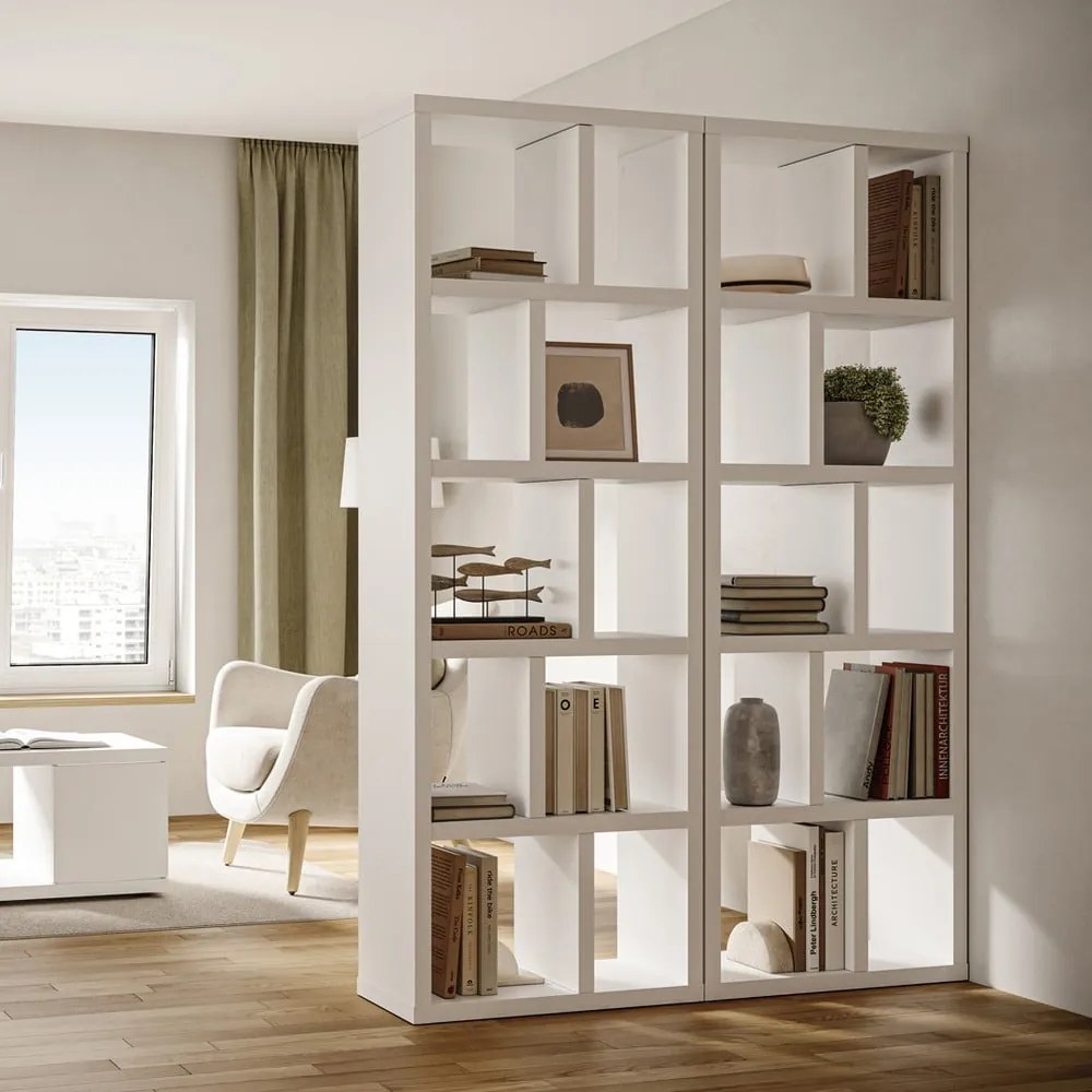 Bibliotecă albă 70x198 cm Berlin – TemaHome