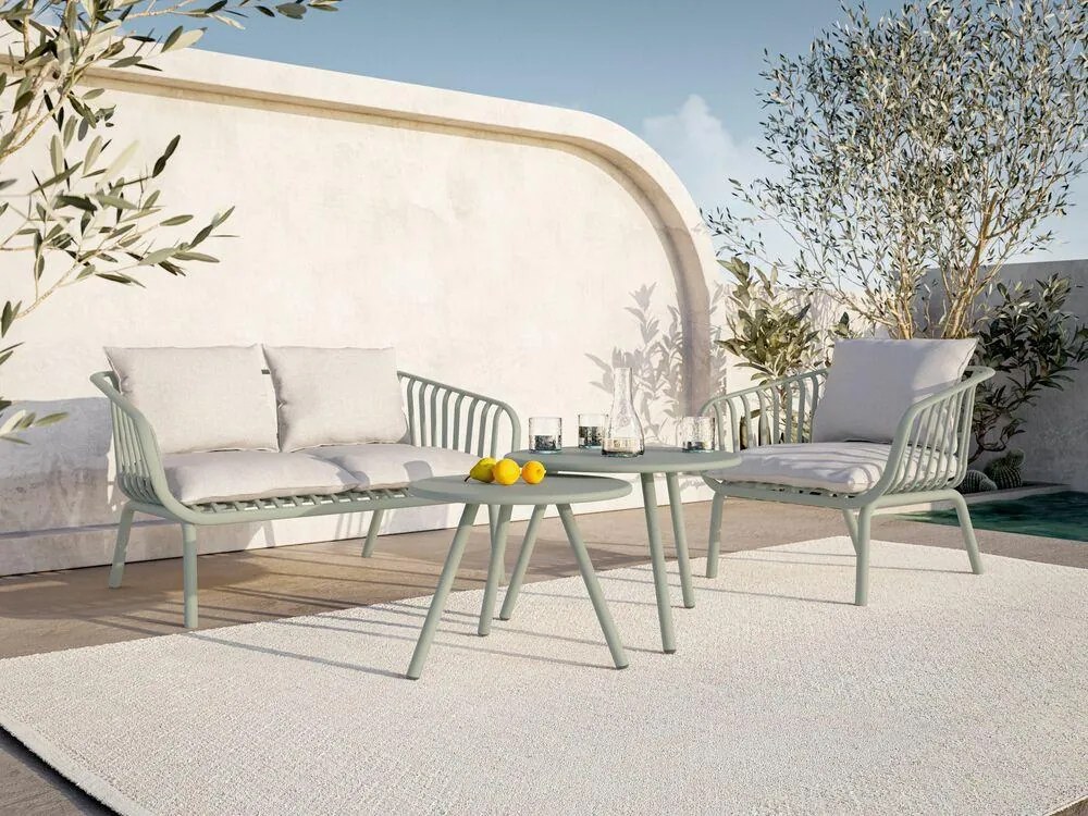 Set mobilier grădină Rajesh (pentru 4 persoane) (verde). 1100153