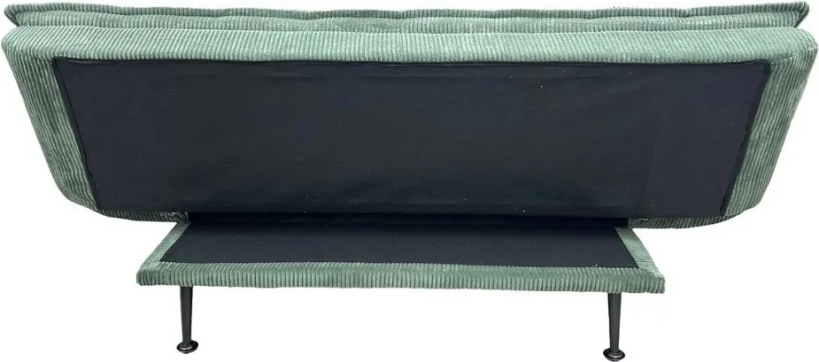 Canapea extensibila, Catifea Raiata Verde JAZZ 195cm