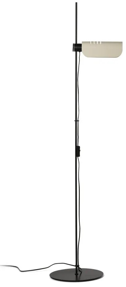 Lampadar metal stil retro cu abajur ajustabil MARTINICA negru, bej