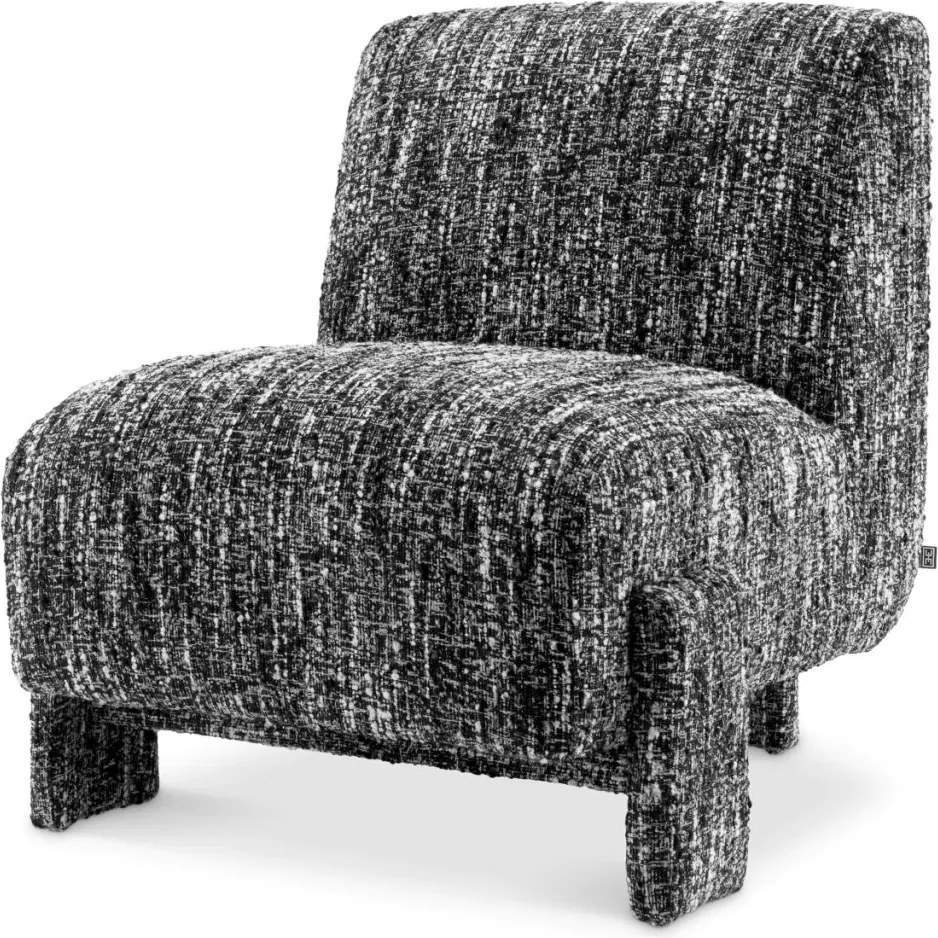Fotoliu elegant design LUX Rockdale, Boucle sonata black