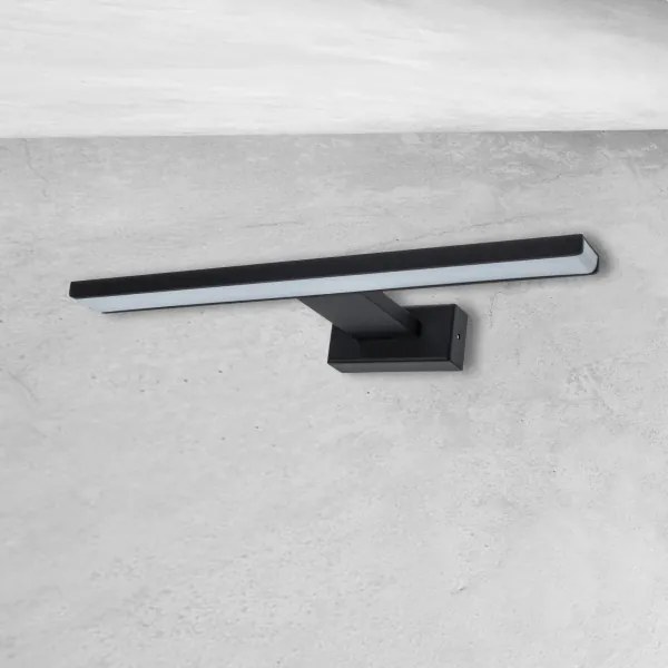 Aplica LED de perete pentru baie SHINE, 7W, 230V, 30 cm, IP44, negru