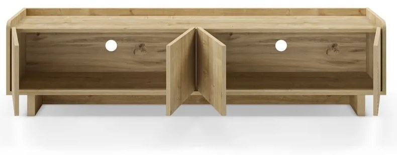 Comodă TV în culoare naturală cu aspect de lemn de stejar 180x45x40 cm Daira – Marckeric