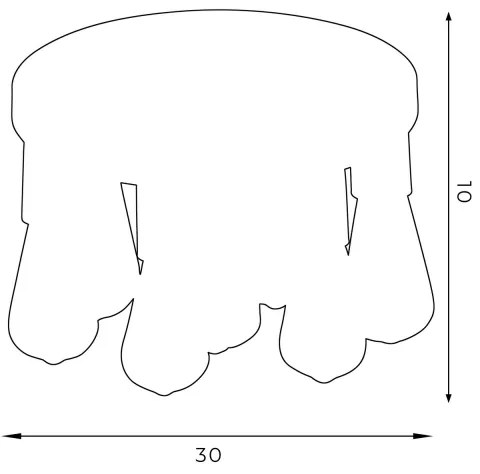 Plafonieră FILO 7xE27/60W/230V neagră