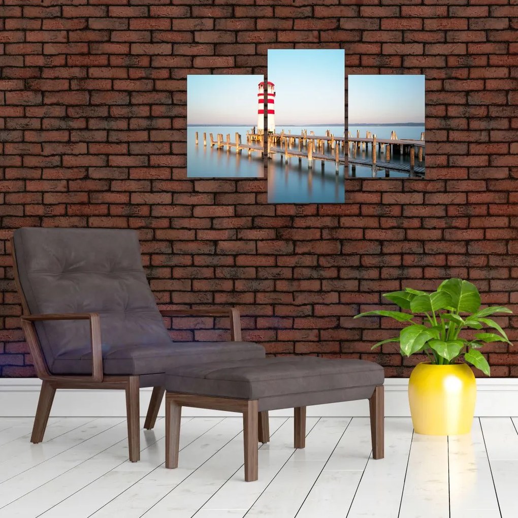 Tablou cu far la răsărit de soare (90x60 cm)