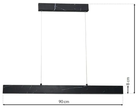 LED Lustră pe cablu PIERCE LED/18W/230V negru