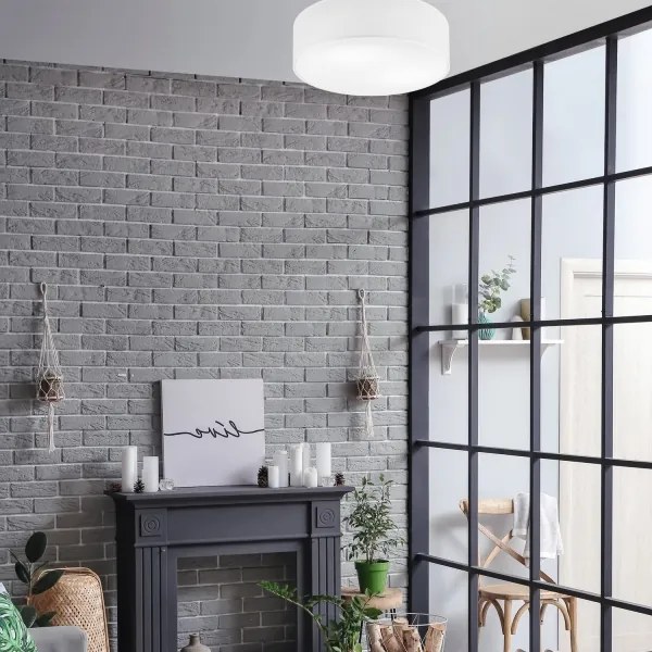 Plafonieră SIRJA 2xE27/60W/230V, Ø 45 cm, albă