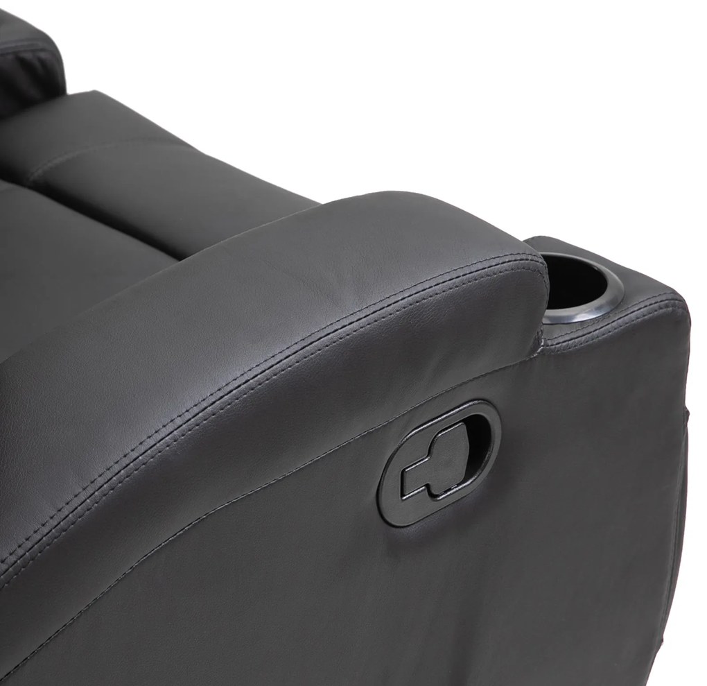 HOMCOM Fotoliu cu 8 Puncte de Masaj, 5 Modalități și 2 Intensități, cu Suport pentru Picioare, 84x92x109 cm, Negru | Aosom Romania