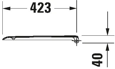 Duravit 67390099 - Capac WC SoftClose D-CODE, 35 x 43,8 cm, alb