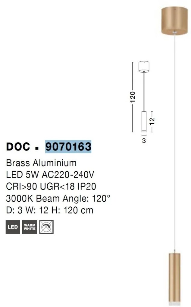 Pendul LED design modern minimalist DOC alama