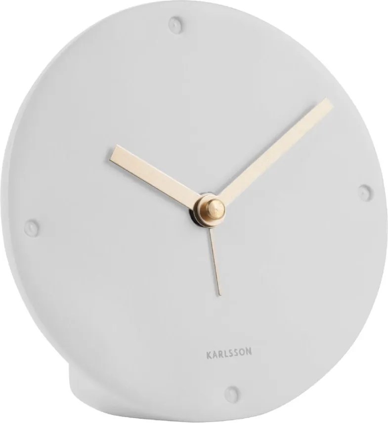 Ceas cu alarmă Karlsson Mantel, alb, ø 12 cm