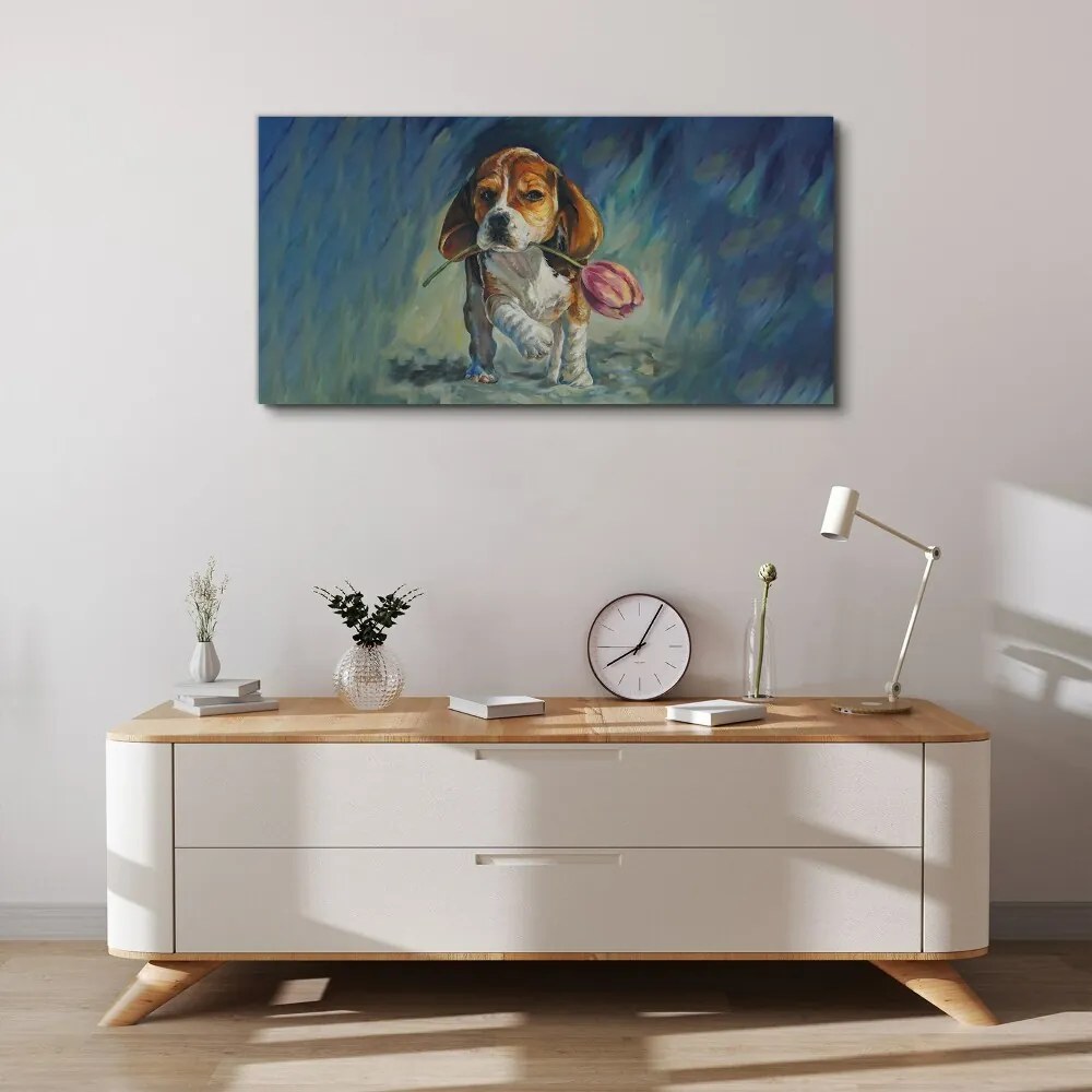 Tablou canvas Floare abstractă de câine de companie