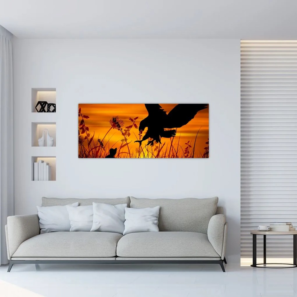Tablou cu silueta prădătorului (120x50 cm)