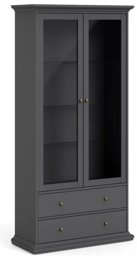 Vitrină gri 96x201 cm Paris – Tvilum