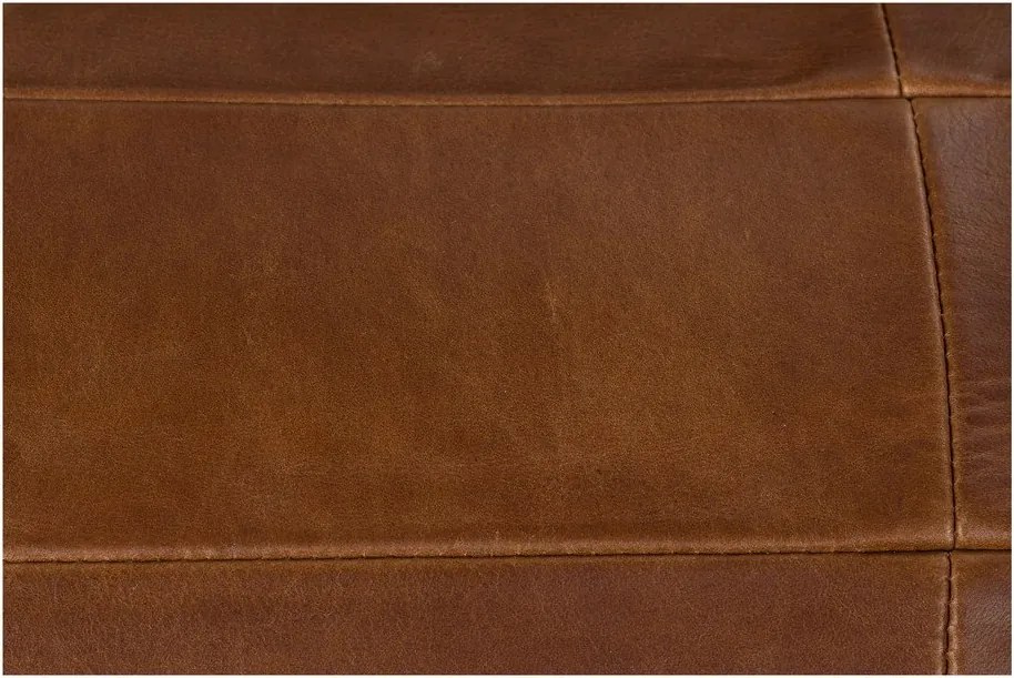 Fotoliu maro cu tapițerie din piele Wyatt – Dutchbone