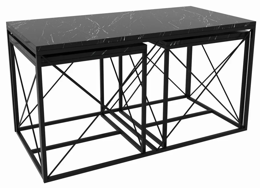 Masă de cafea Defne Black Marble