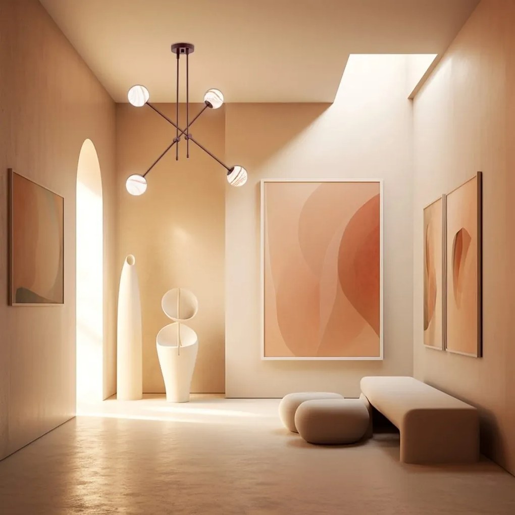 Lustra reglabila design modern ABSOS 4L maro