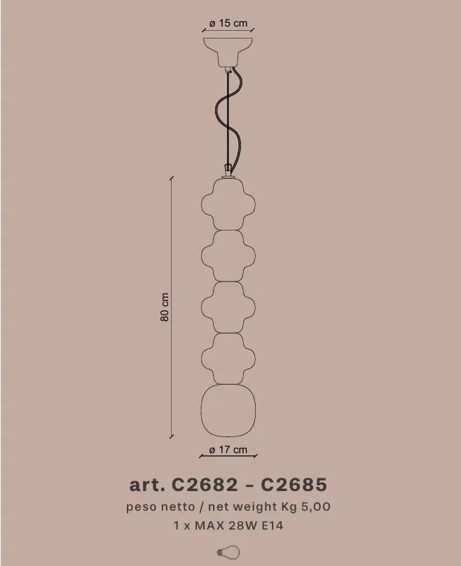 Lustra din ceramica design italian realizata manual Copacabana