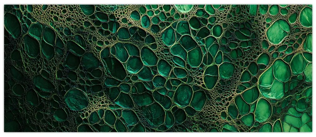 Tablou - Imagine microscopică verde (120x50 cm)