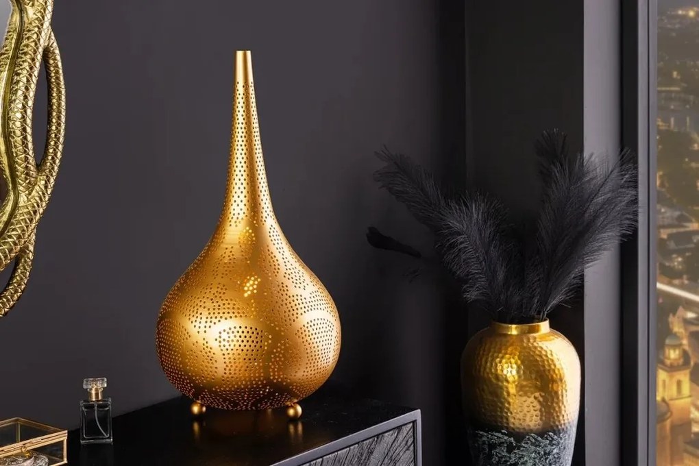 Veioza lucrata manual design artistic oriental ORIENT LIVING 50cm