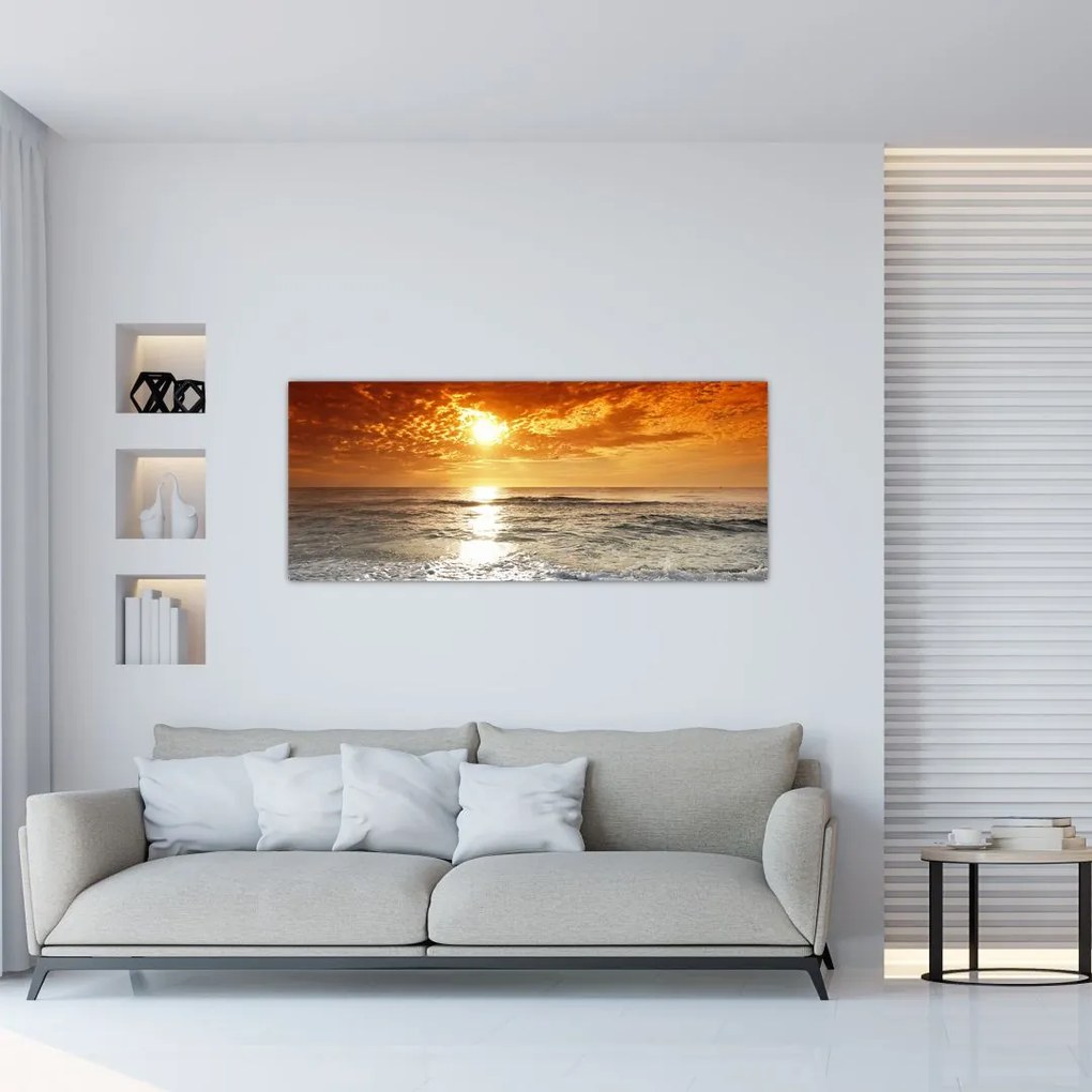 Tablou cu apus de soare din Corsica (120x50 cm)