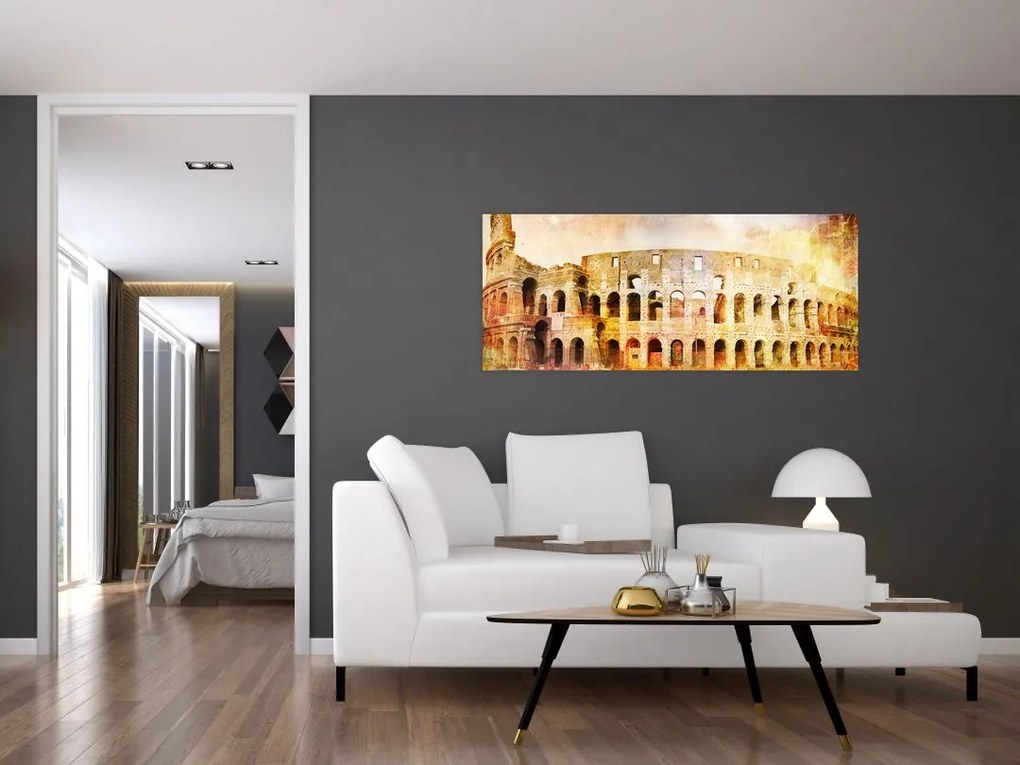 Tablou - Pictură digitală, Colosseum, Roma, Italia (120x50 cm)